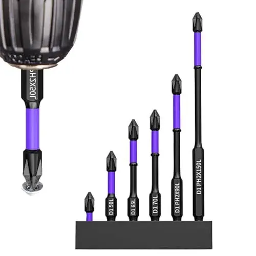 Produktbild: XoeLLe 6-teiliges Torx Schraubendreher Bits, D1 Rutschfeste Magnetischer Schlagschrauber Bohrer Schrauben Sechskant 1/4