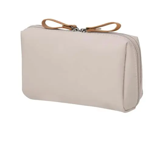 Produktbild: XoeLLe Kleine Kosmetiktasche, Tragbare Kosmetiktasche Dame Reise Kulturbeutel wasserdichte Make up Taschen Tasche Schminktasche Aufbewahrungstasche Kosmetik Bag Handtasche Kosmetiktasche(Khaki)