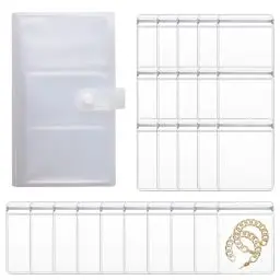 Produktbild: XoeLLe Transparentes Schmuckaufbewahrung, Schmuck-Aufbewahrungsbuch 84 Fächern mit 40 Dicke Pvc-Tasche Schmuck Organizers Buch Album Reisen Anti-oxidation Für Ringe, Ohrringe,Armband,Halsketten