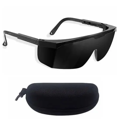Produktbild: XoeLLe UV Schutzbrille, Sicherheitsbrille mit Brillenetui, Laser Schutzbrille IPL 190nm-2000nm, Blendschutzbrillen Laser Brille für Schönheit Laser Haarentfernung Rostentfernung Graviermaschinen