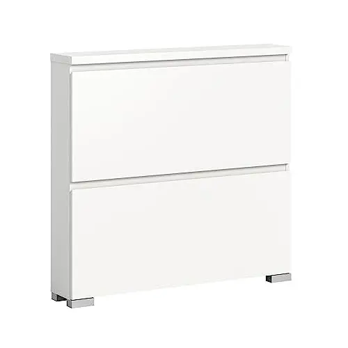 Produktbild: xonox.home Schuhsystem Shoelove X2GA9902 Schuhschrank Schuhkipper 2 Fächer in weiß Nb. ca. 95x91x18 cm