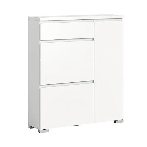 Produktbild: xonox.home Schuhsystem Shoelove Schuhschrank Schuhkipper Schuhaufbewahrung Kommode in weiß Nb. ca. 95x109x27 cm