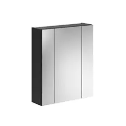Produktbild: xonox.home X18B5725 Linus Spiegelschrank Bad 60 cm breit, Badschrank Schwarz, 60 x 70 x 18 cm