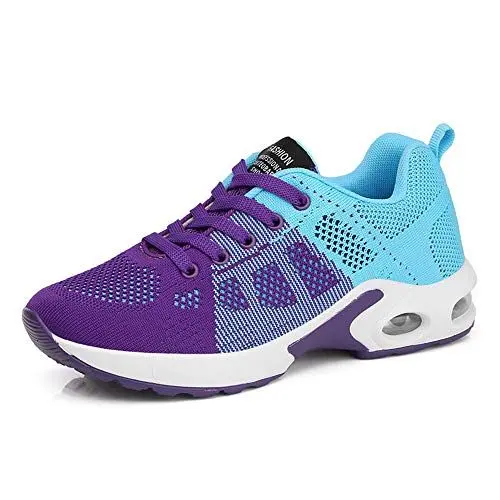Produktbild: XPERSISTENCE Laufschuhe Damen Fitness Straßenlaufschuhe Sneaker Sportschuhe Atmungsaktiv Bequem Mode Freizeitschuhe Violett 35 EU
