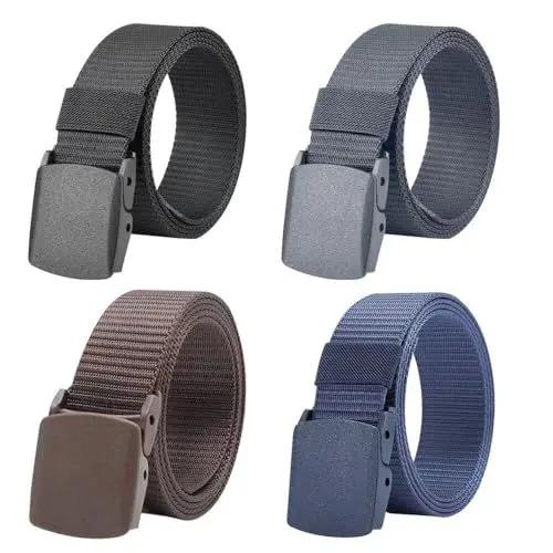Produktbild: XPJBKC 4 Stück Arbeitsgürtel Herren, 130CM Verstellbarer Gürtel Herren Arbeitsgürtel, Outdoor Vierfarbig Taktischer Gürtel, Unisex Nylon Gürtel Arbeitshose, Arbeitsgürtel für Arbeit und Reisen