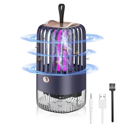 Produktbild: XPJBKC Insektenvernichter Elektrisch, 3 IN 1 Elektrisch Fliegenfalle, USB Mückenlampe, Mückenfalle Moskito UV-Lampe, Fruchtfliegenfalle für Schlafzimmer Camping Innen und Aussen