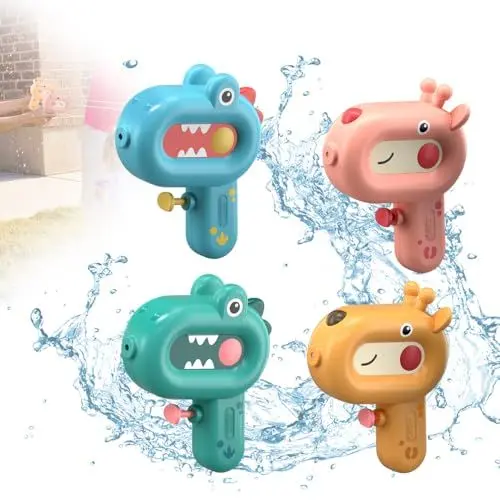 Produktbild: XPJBKC Wasserpistole für Kinder, 4 Stück Wasserpistole Kinder, Klein Vierfarbig Rehkitz Dinosaurier Wasserspritzpistole Kinder, Spritzpistole Wasser für Outdoor Strandspielzeug Pool Sommerpartys