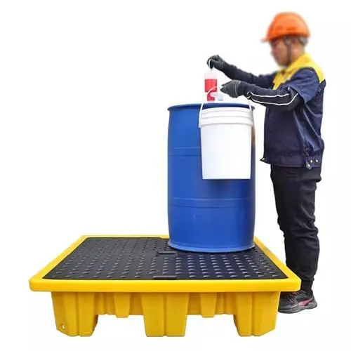 Produktbild: XPLKQXE Auffangwanne Ausgelaufene Fässer, Modulare Plattform, Auffangwanne Hoher Tragkraft, Stapelbare Auffangwanne Polyethylen Gitter, Auffangwanne Großem(120x60x10cm)