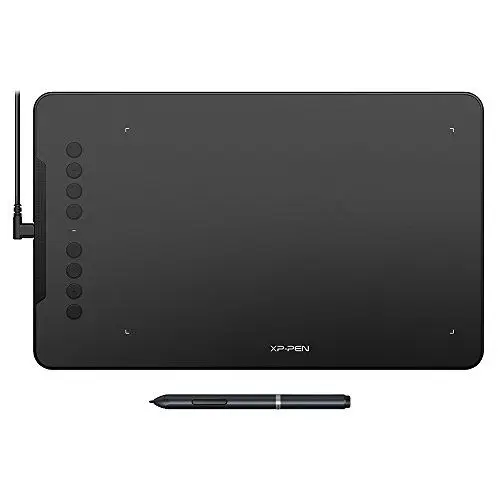 Produktbild: XP-PEN Deco 01 Grafiktablett 10x6,25 Zoll Stifttablett mit 8 Expresstasten 266 RPS 8192 Druckempfindlichkeit mit Handschuh Ideal für Home-Office & E-Learning