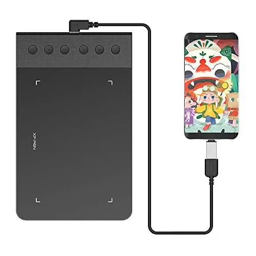 Produktbild: XP-PEN G640S V2 Grafiktablett, 6,5x4 Zoll OSU Pad, 8192 Druckstufen/266RPS/6 ExpressKeys, Zeichentablett für Anrdoid, zum Zeichnen/Fotobearbeitung/Digitalunterschrift
