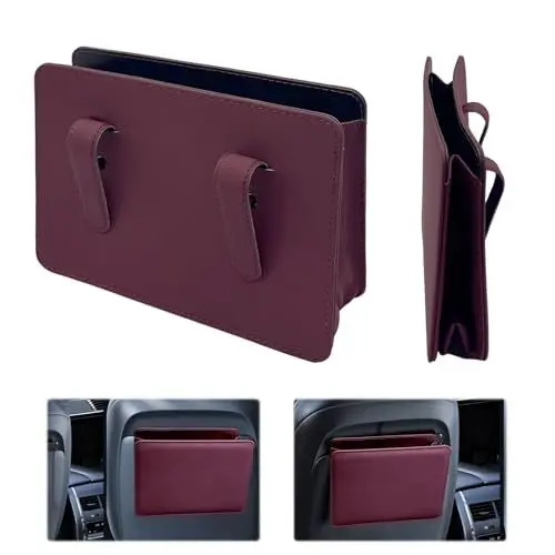 Produktbild: XQMMGO Auto Mülleimer Klein, Mülleimer für Auto, Universal Faltbare Auto Mülltonne Papierkorb, Auto Kofferraum Organizer für Auto, SUV, LKW, Minivan (Rotwein)