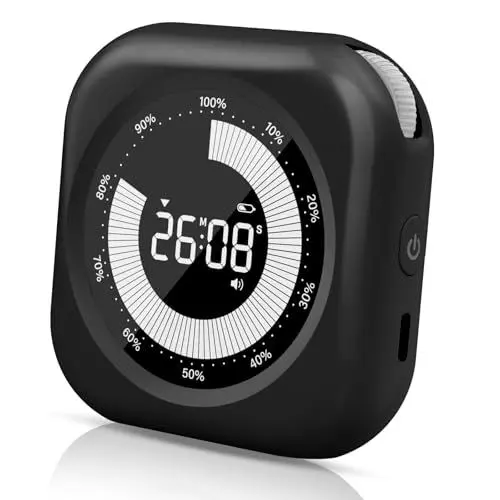 Produktbild: XREXS Visueller Timer Digital für Kinder, Countdown Timer für Kinder und Erwachsene, Lautstärke und Helligkeit einstellbar, Kurzzeitmesser für Küche Schule Büro