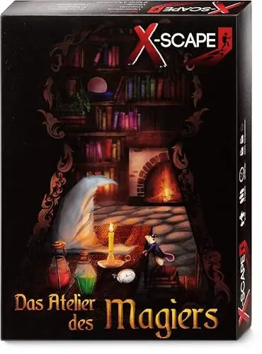 Produktbild: X-Scape Das Atelier des Magiers – EIN Escape Room Spiel mit magischen Herausforderungen – Level Fortgeschrittene für 1-5 Spieler ab 12 Jahren – Ideal für Escape Game Fans und Rätselfreunde