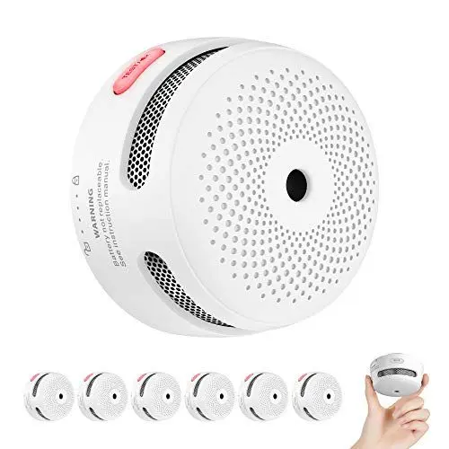 Produktbild: X-Sense Rauchmelder 10 Jahre Batterie, Mini Feuermelder, Brandmelder, Photoelektrischer Rauchwarnmelder mit Stummschaltungstaste, XS01, 6er Set