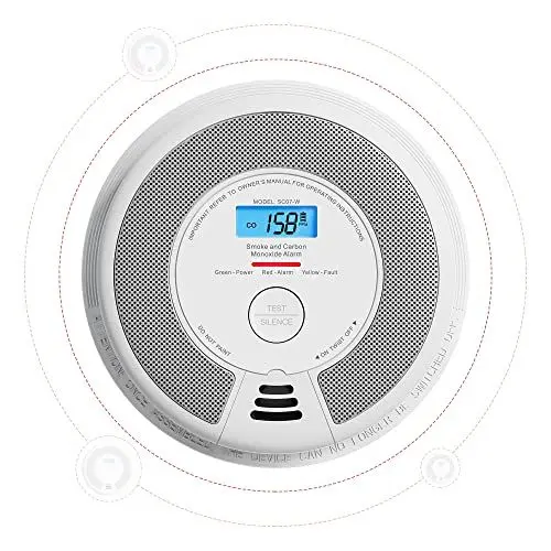 Produktbild: X-Sense Vernetzbarer kombinierter Rauch- und Kohlenmonoxid-Melder mit LCD Anzeige & 10 Jahres Batterie, SC07-W, 1er Set