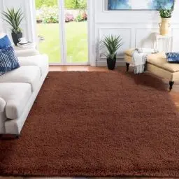 Produktbild: XSIVOD hochflor Wohnzimmer Teppich, Schlafzimmer Bettvorleger, Moderner zottelig flauschig weich Teppiche für Kinderzimmer Anti-Rutsch Unterseite waschbarer Teppich, 200x300 cm, Braun