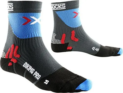 Produktbild: X-Socks Herren Radstrumpf BIKING PRO, Anthracite/French Blue, 35/38, X020370