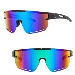 Produktbild: XSYKJGS Schnelle Brille, Dunkelblau Fahrradbrille, Sonnenbrille Herren Damen UV400 Schutz Polarisierte Sonnenbrille für das Reiten, Skifahren und Angeln im Fallschirmspringen