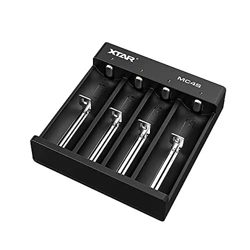 Produktbild: XTAR MC4S - Professionelles Ladegerät für Li-Ionen- und NiMh-Akkus, Tiefentladung und 0-V-Zellenreaktivierung, 4 Zellen, Modell MC4S