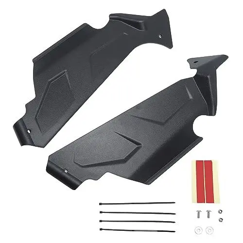Produktbild: XTevu 1 Paar Motorrad-Gepäckträger-Spritzschutz, stoßfest, schwarz, Schutzhülle, Spritzschutz, Gepäckträger-Kotflügel, passend für R1250 GS, R1200 LC