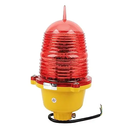 Produktbild: XTevu Luftfahrt-Hindernisfeuer-Highlight-Beacon-Blitzwarn-Beacon-Licht für Marine-Bootsbrücken, städtische Hochhäuser, Fischerboote auf dem Dach (AC220V Flashing)