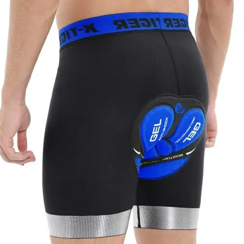 Produktbild: X-TIGER Radunterhose Herren Fahrradhose Herren Radlerhose mit 5D Gepolsterte Fahrradunterhose MTB Unterwäsche Bike Kurze Hosen
