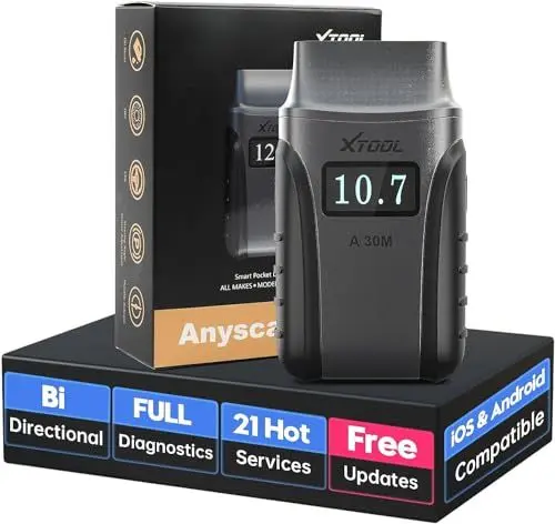 Produktbild: XTOOL A30M OBD2 Diagnosegerät BT, Wireless Diagnosegerät Auto mit 26+ Reset, Bidirektionale/Aktiver Test, Alle Systeme obd diagnosegerät für Android&iOS, Öl/ABS/SAS/BMS/DPF Reset...Lebenslange Updates