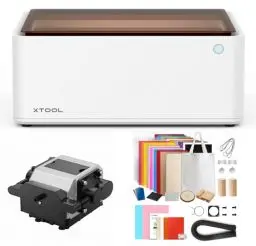 Produktbild: xTool M1 mit Air Assist Laser Graviermaschine und Laser Cutter mit Deluxe Materialbox, Laser Engraver mit Höhere Genauigkeit & 16MP Auto-Fokus, Perfekt für Holz/Metall/Papier/Acryl/Eisen/Vinyl