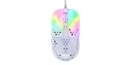 Produktbild: Xtrfy MZ1, Ultraleichte Kabelgebundene Gaming-Maus, Pixart 3389 Sensor, Einzigartige Form für Optimales Zielen, Einstellbare RGB-Beleuchtung, White Rail Edition