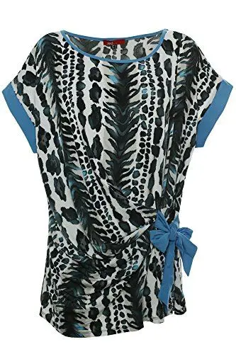 Produktbild: X-Two T Shirt Tunika Dana Damen Lagenlook Plusgrße, Farbe:blau··Damengrößen:54