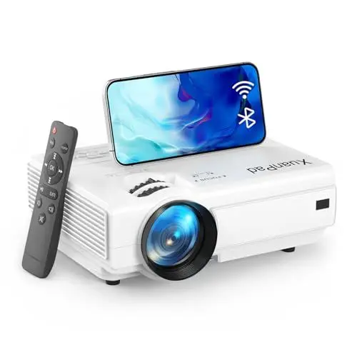 Produktbild: (Manual Focus) 2025 XuanPad Verbessertes WiFi Bluetooth Mini Beamer, Mini Projektor HD 1080P Unterstützt, Heimkino Video Projector Kompatibel Mit Tv Stick/HDMI/USB/AV/Laptop/iPhone/Android