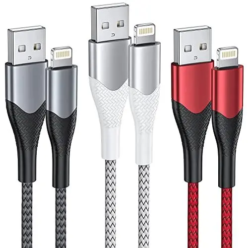 Produktbild: XUDUO iPhone Ladekabel, iPhone Kabel Ladekabel (3Pack 2M) Schnellladekabel iPhone MFi Zertifiziert Nylon Fast USB auf Lightning Kabel für iPhone 14 13 12 11 Pro Mini XR XS X 8 7 6 6s Plus 5 SE,iPad