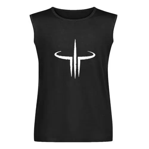 Produktbild: XUEER Kiwistar - Quake Logo Game Men Women in 15 Funshirt Printed Design Fun Motive Top Cotton Men's Vests Tank Tops O-Neck 100% Cotton Undershirts Unisex Sleeveless T-Shirt S