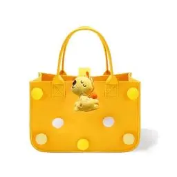 Produktbild: Filztasche Shopper Einkaufstasche Einkaufstasche Faltbar Filz Tasche Tragetasche Einkaufskorb Filz Henkeltaschen Damen Shopping Niedlich Gelb Bag für Ausgehen Einkaufen