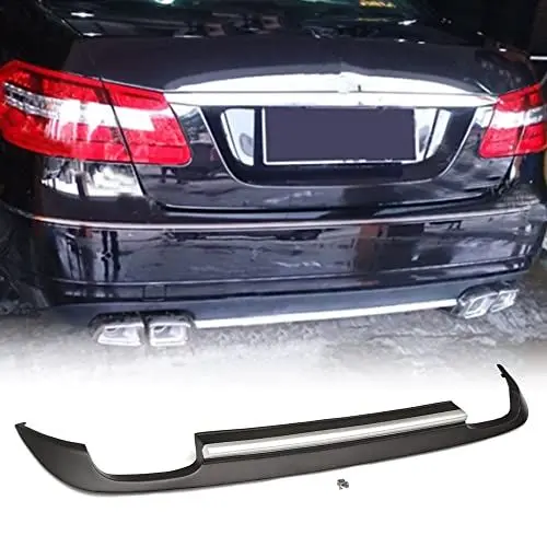 Produktbild: XUETAO Heckdiffusor für Mercedes-Benz E-Klasse W212 2010-2013 E300 E350 E400 Basis 4-Türer hinteres unteres Stoßfängerlippenspoiler-Bodykit