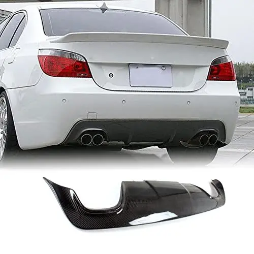 Produktbild: XUETAO Kohlefaser Heckdiffusor für BMW 5er E60 M-TECH Sport 2005 2006 2007 2008 Untere Stoßstange Spoiler Spoiler Bodykit