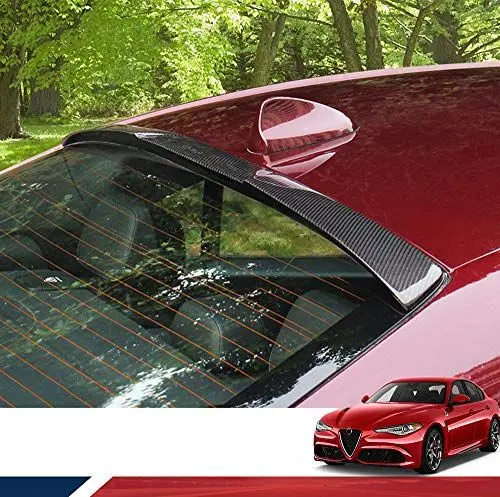 Produktbild: XUETAO Kohlefaser Heckspoiler Dachspoiler passend für Alfa Romeo Giulia Limousine 2015-2020 Kofferraumlippe Heckflügel Heckspoiler Bodykits Factory Outlet (Dachheckspoiler)