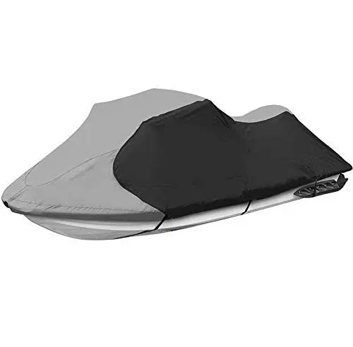 Produktbild: XUETAO Universal-Jetski-Abdeckung, 600D strapazierfähige Jetski-PWC-Bootsabdeckung, wasserdichtes Oxford-Gewebe, anhängerfähige Jetski-Abdeckung für 2-3 Personen Motorboot