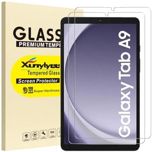 Produktbild: XunyLyee 2 Stück, Schutzfolie für Samsung Galaxy Tab A9 8,7 Zoll Panzer Schutz Glas Displayschutz