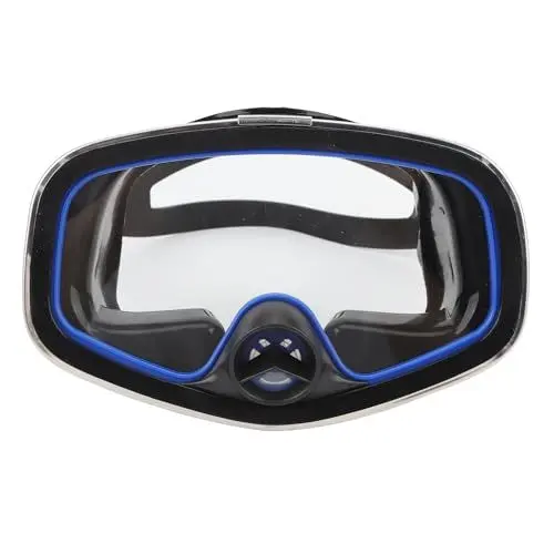 Produktbild: XUXHOU Ovale Tauchmaske, Taucherbrille, Klare Sicht, Ovale HD-Antibeschlag-Tauchbrille, Nasenventil-Design, Gehärtetes Glas, Einzellinse, Schnorchelbrille für Schwimmen, Wassersport