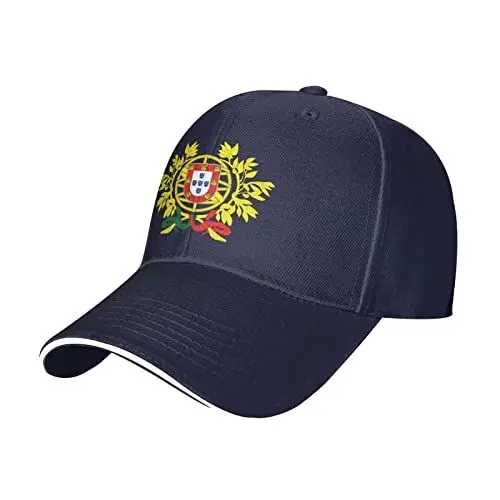 Produktbild: XVBCDFG Baseballkappe Coat of Arms of Portugal Duck Tongue Classic Baseball Cap - Men Women Sandwich Hat Black