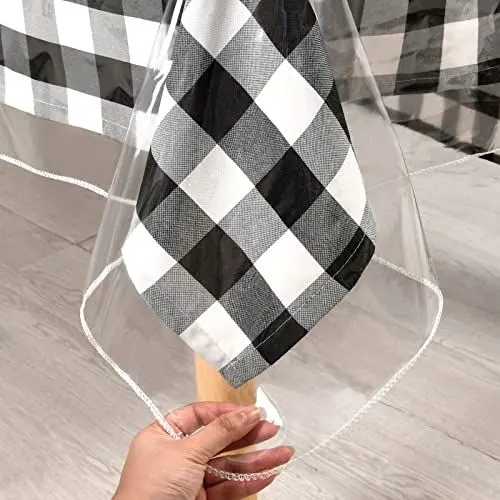 Produktbild: XWZO Tischdecke Transparent 0.1mm Tischfolie Transparent PVC Tischdecke Folie Durchsichtig für Küche Outdoor Wasserdicht Abwaschbar Tischschutz (137 cm x 180 cm)