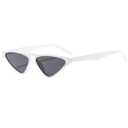 Produktbild: XXblack Damen Triangle Sonnenbrille - UV400 Brillen Katzenauge Retro Jahrgang Cat Eye Sonnenbrillen(White,Einheitsgröße)