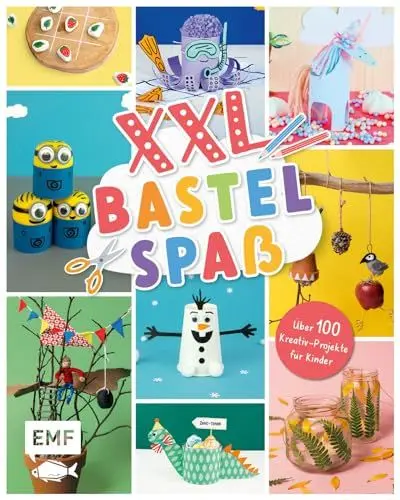 Produktbild: XXL Bastelspaß für kleine Kreative: Über 100 Kreativ-Projekte für Kinder ab 3 Jahren: Basteln mit Papier, Naturmaterialien, Klopapierrollen und Co.