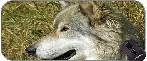 Produktbild: XXL Schreibtischmatte Big Laptop Protector Computerzubehör Mausmatte, Wild Animal Wolves Schreibtischmatte mit genähter Kante