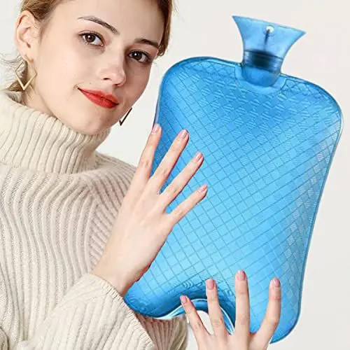 Produktbild: XXL Wärmflasche ohne bezug 3L Groß Naturkautschuk Wärmflaschen zur Schmerzlinderung Nacken und Schulter für Erwachsene kinder Geschenk für Frauen Freundin