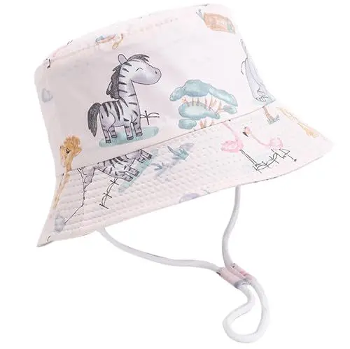 Produktbild: XYIYI Unisex Baby Kleinkind Rosa Flamingo Zebra Sonnenhut Kinder für 2-4 Jahre Jungen Mädchen mit Breite Krempe