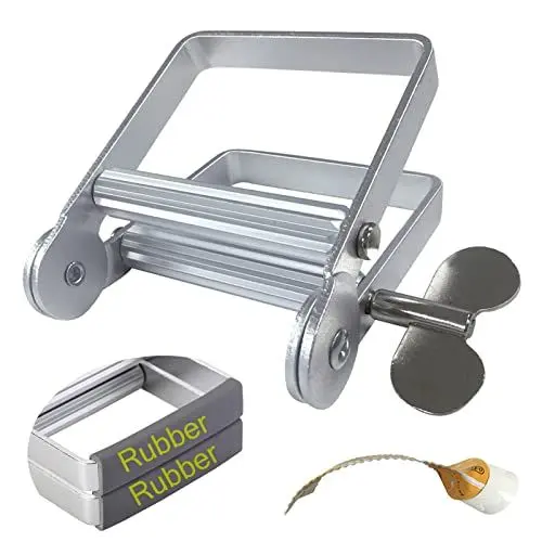 Produktbild: XYKEEY Zahnpastapresse, Metall-Zahnpasta Tubenquetscher für Künstler, Friseursalon, Maler... (Silber)
