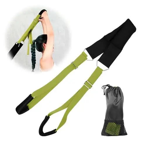 Produktbild: xyuayamz Yogagurt Yoga Stretching Band, Verstellbares Stretchband Yoga Band aus Polyester Baumwolle, Yoga Zubehör Dehnungsband, Gymnastikband für Pilates, Tanz, Gymnastik, Beine Taille Dehnung