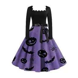 Produktbild: XYYYHTL Kostüm Damen Kürbis Rockabilly Kleid Halloween Verkleidung Rockabilly Kleid Sexy Halloween Kostüm Damen Rockabilly Kleid Halloween Kostüme Dame Ballkleider Halloween Kostüm Lustig A266